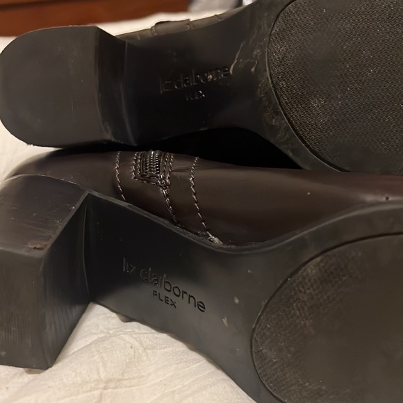 Liz Claiborne flex boot with zipper brown size 9 medium - Picture 6 of 8